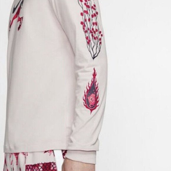 The NIKE TEE men's XL running long sleeve Dri-Fit shirt pink graphic print logo - Picture 8 of 12